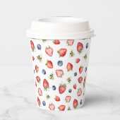 Summer Berry Sweet Waterverf Baby shower Papieren Bekers (Achterkant)