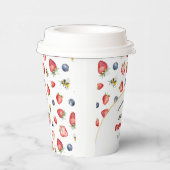 Summer Berry Sweet Waterverf Baby shower Papieren Bekers (Rechts)