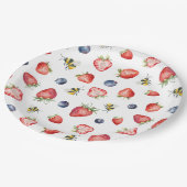Summer Berry Sweet Waterverf Baby shower Papieren Bordje (Gekanteld)