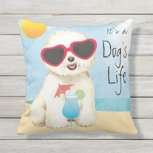 Summer Bichon Frise Buitenkussen