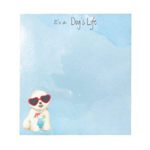 Summer Bichon Frise Notitieblok