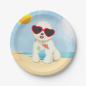 Summer Bichon Frise Papieren Bordje (Voorkant)