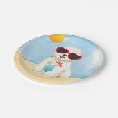 Summer Bichon Frise Papieren Bordje (Gekanteld)