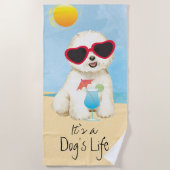Summer Bichon Frise Strandlaken (Voorkant)