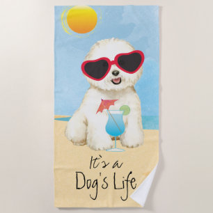 Summer Bichon Frise Strandlaken
