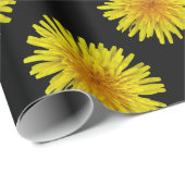 Summer Big Yellow Dandelion Flower on any Color Cadeaupapier (Rol Hoek)