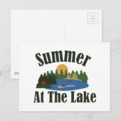 Summer bij Lake Briefkaart (Voorkant / Achterkant)