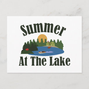 Summer bij Lake Briefkaart