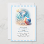 Summer Bikinis & Martinis Bachelorette Party Kaart (Voorkant)