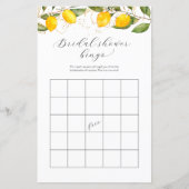 Summer Bingo Lemon Citrus Vrijgezellenfeest (Voorkant)