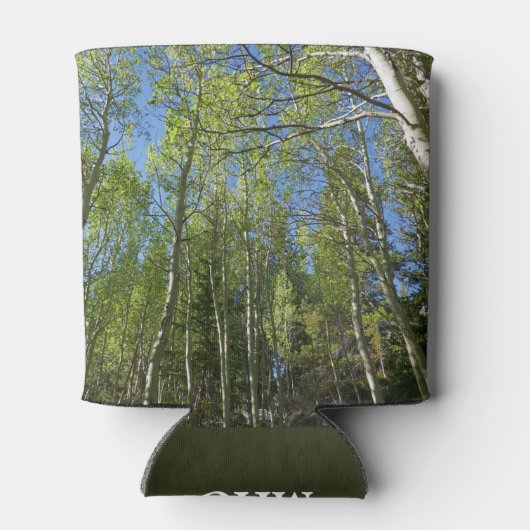 Summer Birch Trees in Rocky Mountain Blikjeskoeler (Achterkant)