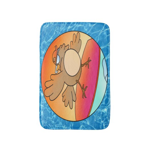 Summer Bird Surfer Badmat (Voorkant Verticaal)