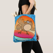Summer Bird Surfer Canvas tas (Dichtbij)