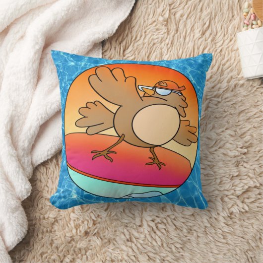 Summer Bird Surfer Cushion Kussen (Deken)
