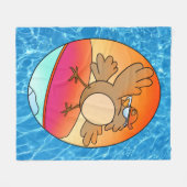 Summer Bird Surfer Fleece Blanket (Voorkant (Horizontaal))