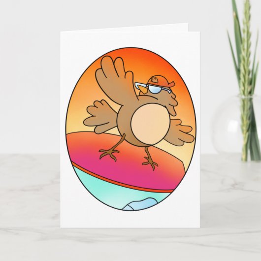 Summer Bird Surfer Kaart (Voorkant)