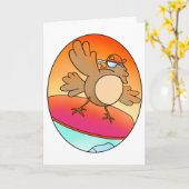 Summer Bird Surfer Kaart (Gele Bloem)