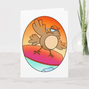 Summer Bird Surfer Kaart