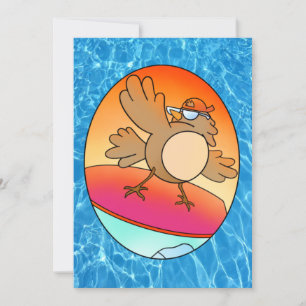 Summer Bird Surfer Kaart
