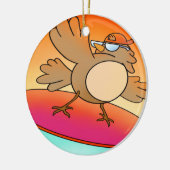 Summer Bird Surfer Keramisch Ornament (Links)