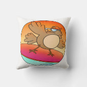 Summer Bird Surfer Kussen (Achterkant)