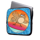 Summer Bird Surfer Laptop Sleeve (Voorkant Links)