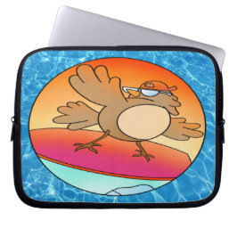 Summer Bird Surfer Laptop Sleeve