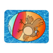 Summer Bird Surfer Magnet Magneet (Horizontaal)