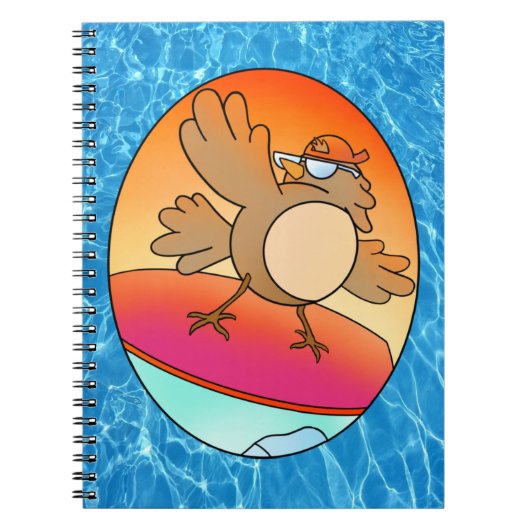 Summer Bird Surfer Notitieboek (Voorkant)