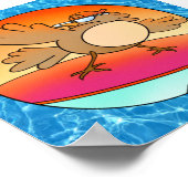 Summer Bird Surfer Poster (Hoek)