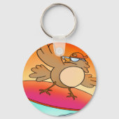 Summer Bird Surfer Sleutelhanger (Voorkant)