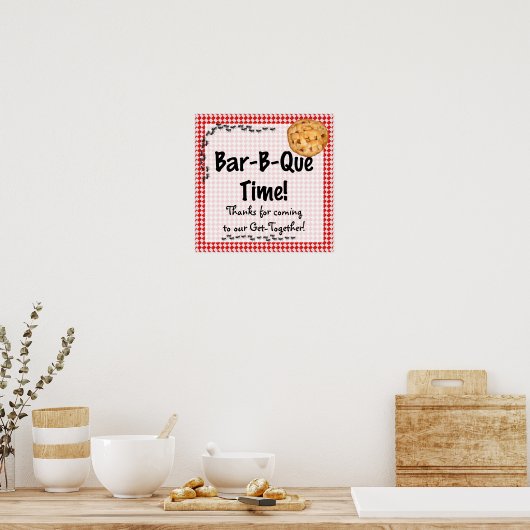 Summer Birthday BBQ Poster (Keuken)