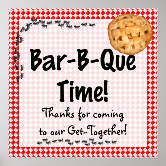 Summer Birthday BBQ Poster (Voorkant)