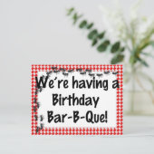 Summer Birthday BBQ Uitnodiging (Staand voorkant)