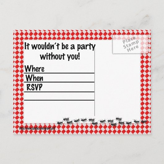 Summer Birthday BBQ Uitnodiging (Achterkant)