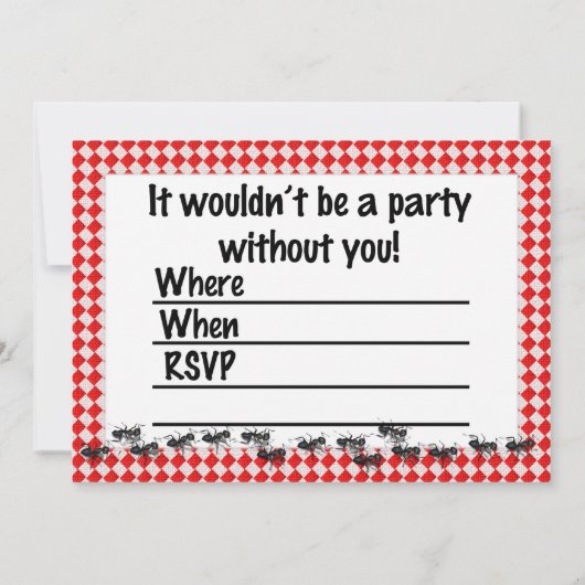 Summer Birthday BBQ Uitnodiging (Achterkant)