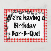Summer Birthday BBQ Uitnodiging Briefkaart (Voorkant)