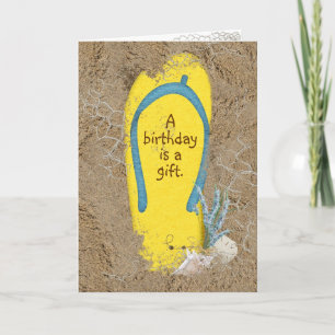 Summer Birthday Flip-Flop Kaart