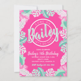 Summer Birthday Invitation | Pool Party Invitation Kaart