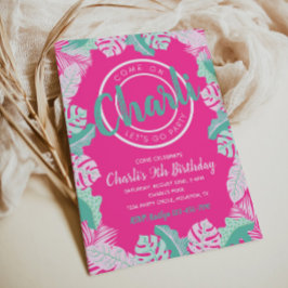 Summer Birthday Invitation | Pool Party Invitation Kaart