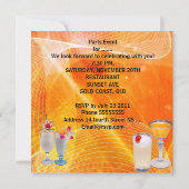 Summer Birthday Party Cocktails Tropical Kaart (Achterkant)