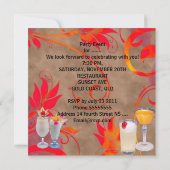 Summer Birthday Party Cocktails Tropical Kaart (Achterkant)