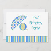 Summer Birthday Party Invitation Kaart (Achterkant)
