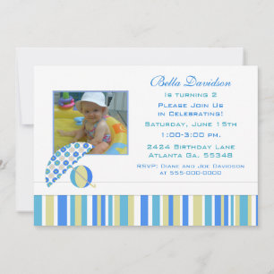 Summer Birthday Party Invitation Kaart