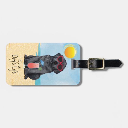 Summer Black Lab Bagagelabel (Voorkant horizontaal)