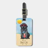 Summer Black Lab Bagagelabel (Voorkant verticaal)