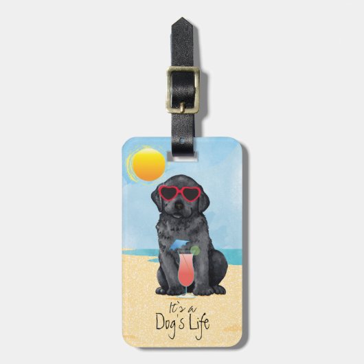 Summer Black Lab Bagagelabel (Voorkant verticaal)