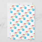 Summer Black Lab Beach Party Invitation Feestdagenkaart (Achterkant)