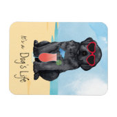 Summer Black Lab Magneet (Horizontaal)