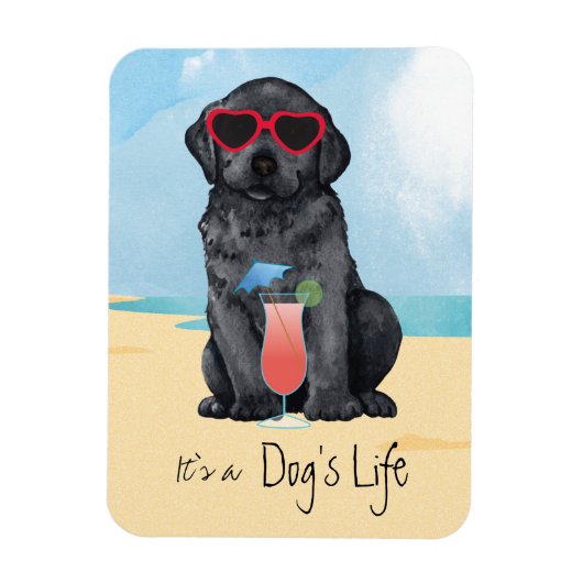 Summer Black Lab Magneet (Verticaal)